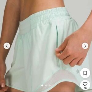 Lululemon Hottie Hot Low Rise Shorts. Delicate mint. Size 6.